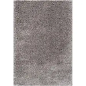 Photo of Gray Modern Solid Shag Area Rug