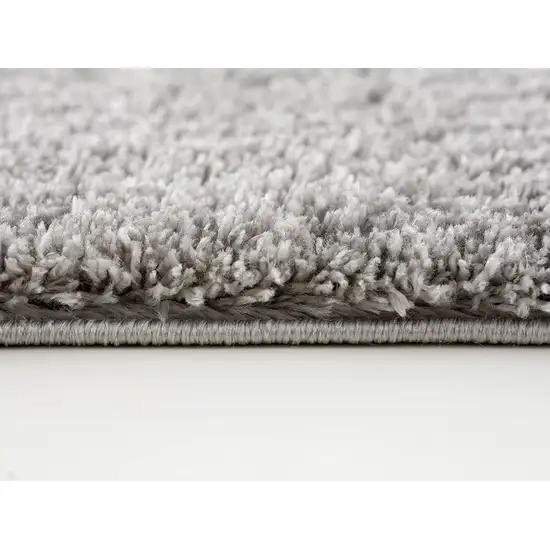 Gray Modern Solid Shag Area Rug Photo 2