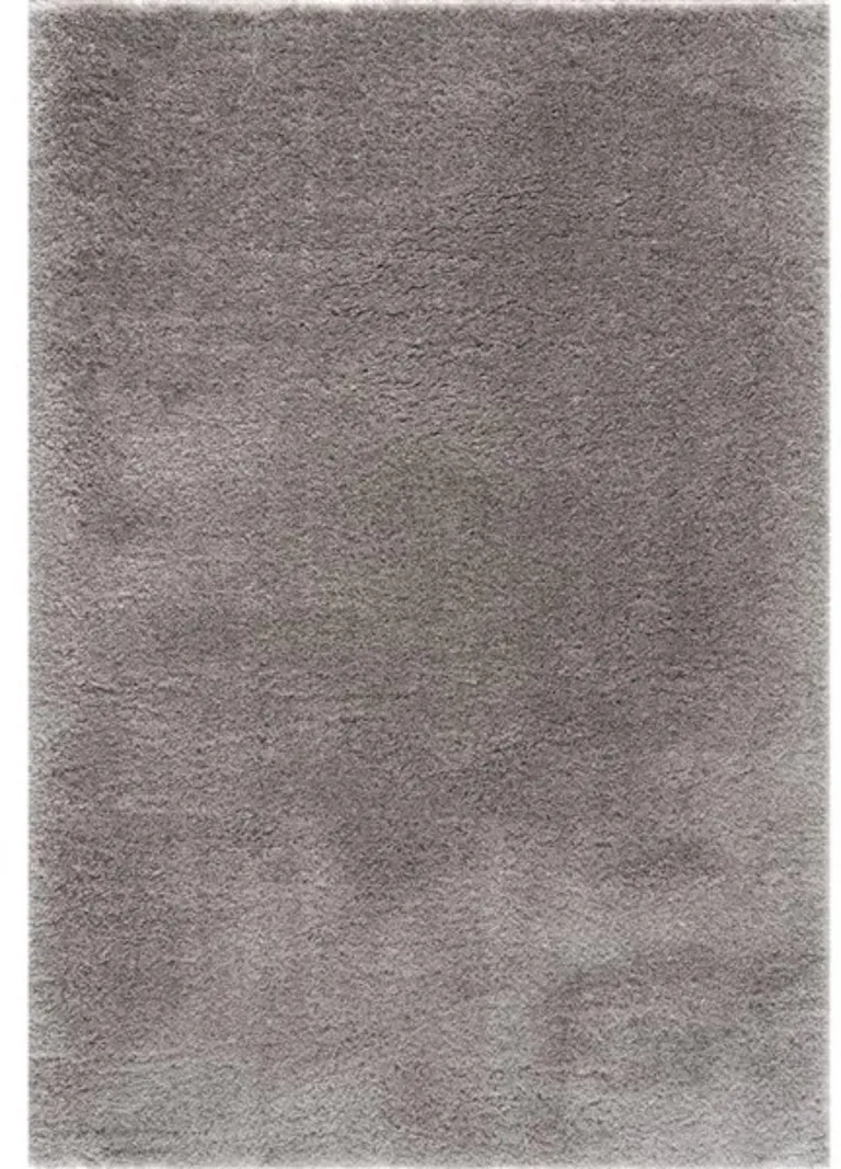 Gray Modern Solid Shag Area Rug Photo 4