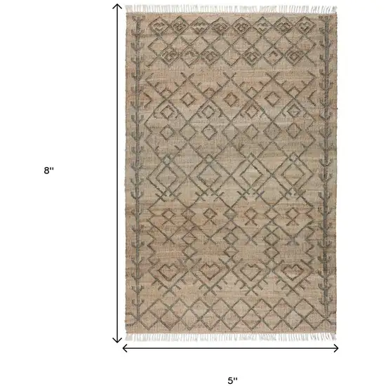 Gray Moroccan Hand Woven Area Rug Photo 5