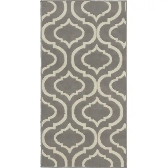 Gray Moroccan Power Loom Area Rug Photo 1