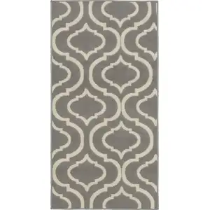 Photo of Gray Moroccan Power Loom Area Rug