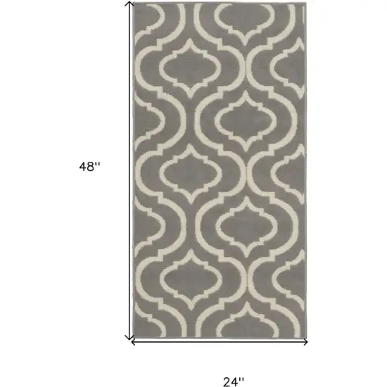 Gray Moroccan Power Loom Area Rug Photo 7