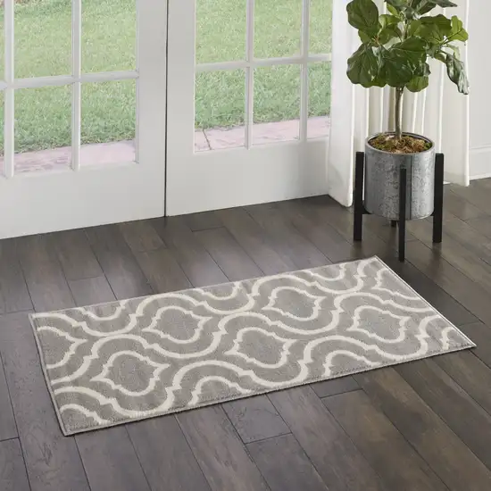 Gray Moroccan Power Loom Area Rug Photo 6