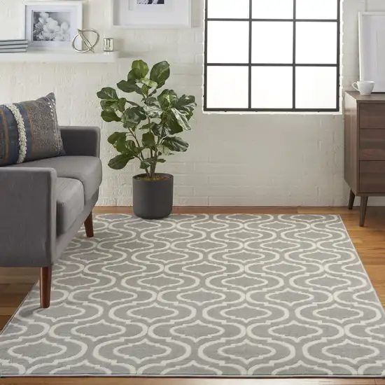 Gray Moroccan Power Loom Area Rug Photo 4