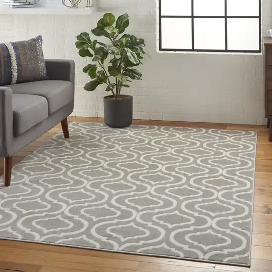 Gray Moroccan Power Loom Area Rug Photo 5