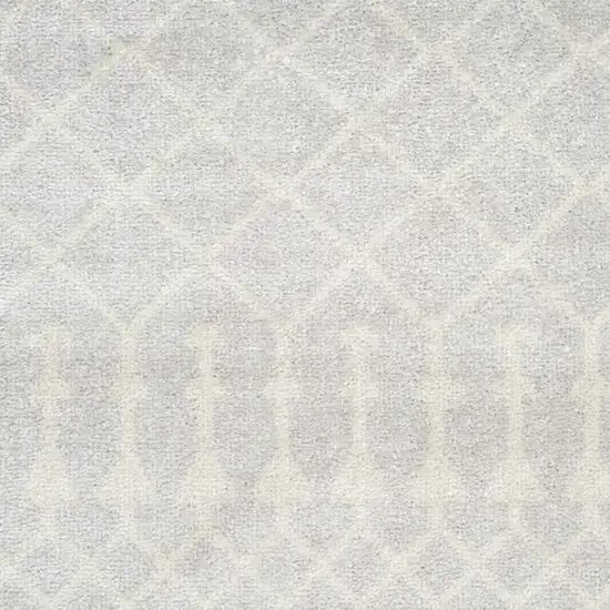 Gray Moroccan Power Loom Runner Rug Photo 8