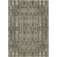 Photo of Gray Moroccan Washable Non Skid Indoor Outdoor Area Rug