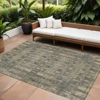 Photo of Gray Moroccan Washable Non Skid Indoor Outdoor Area Rug