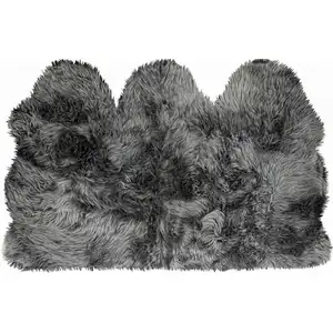 Photo of Gray Natural Sheepskin Area Rug