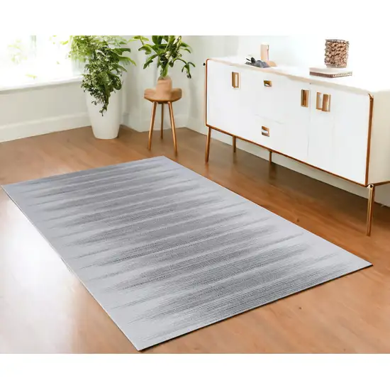 Gray Ombre Distressed Non Skid Area Rug Photo 1