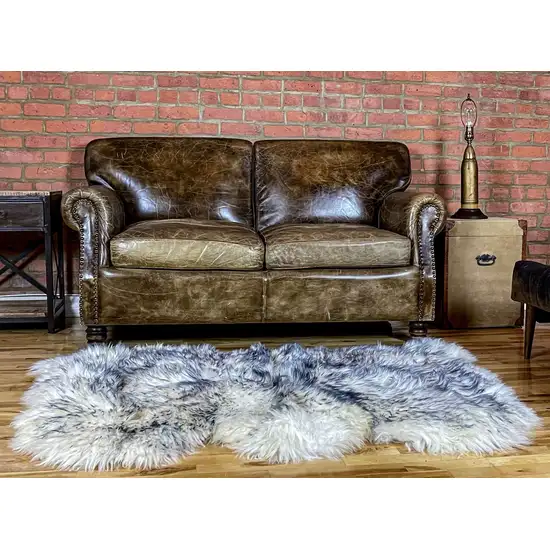 Gray Ombre Natural Sheepskin Area Rug Photo 2