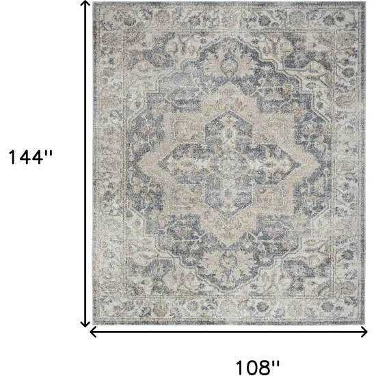 Gray Oriental Power Loom Area Rug Photo 7