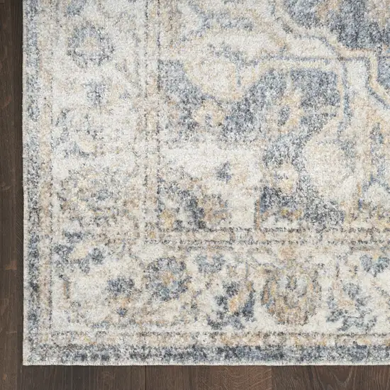 Gray Oriental Power Loom Area Rug Photo 3