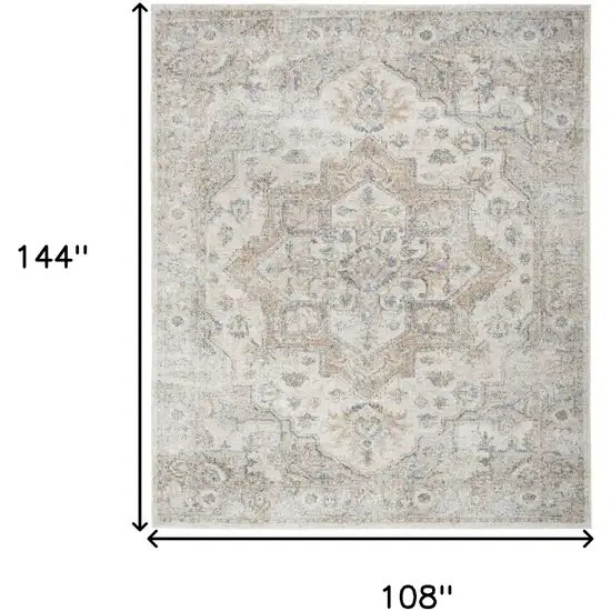 Gray Oriental Power Loom Area Rug Photo 7