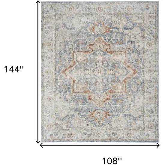 Gray Oriental Power Loom Area Rug Photo 8