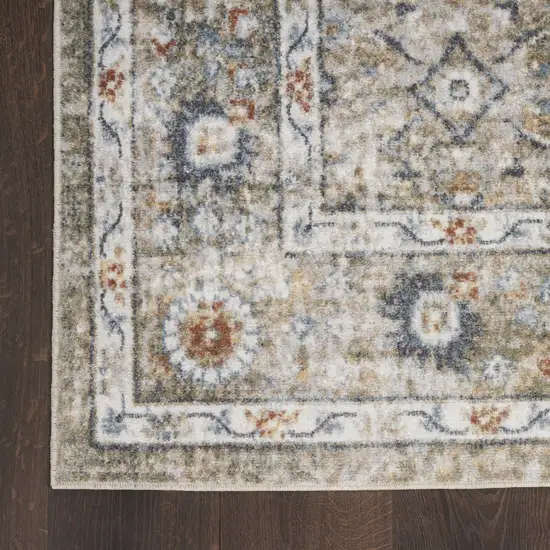 Gray Oriental Power Loom Area Rug Photo 7