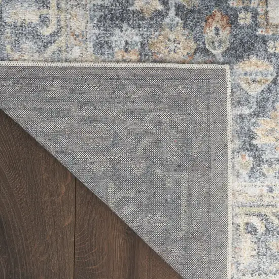 Gray Oriental Power Loom Distressed Washable Area Rug Photo 4