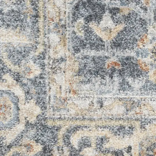 Gray Oriental Power Loom Distressed Washable Area Rug Photo 4