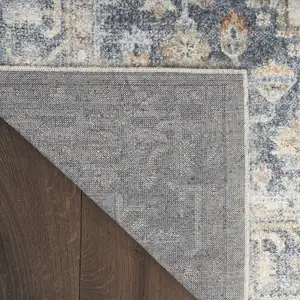 Photo of Gray Oriental Power Loom Distressed Washable Area Rug