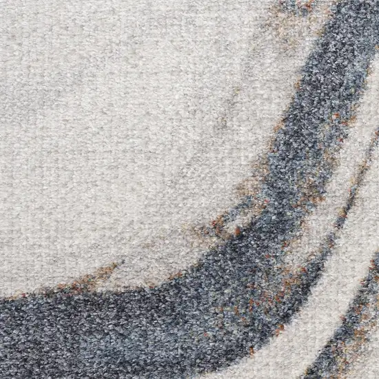 Gray Oriental Power Loom Washable Area Rug Photo 9