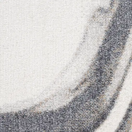 Gray Oriental Power Loom Washable Area Rug Photo 9