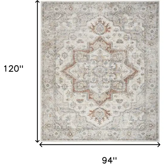 Gray Oriental Power Loom Washable Area Rug Photo 3