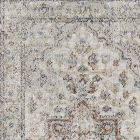 Gray Oriental Power Loom Washable Runner Rug Photo 7