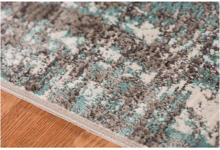 Gray  Polyester Area Rug Photo 3