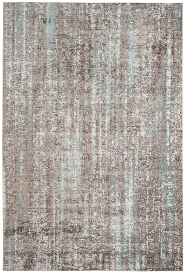 Gray  Polyester Area Rug Photo 1