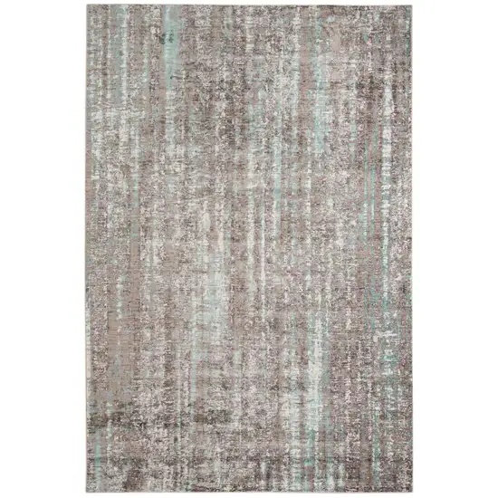 Gray  Polyester Area Rug Photo 1