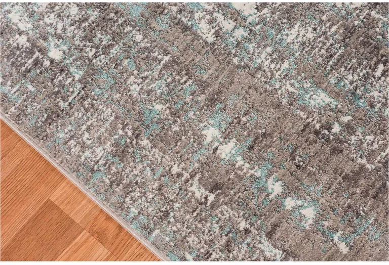 Gray  Polyester Area Rug Photo 2