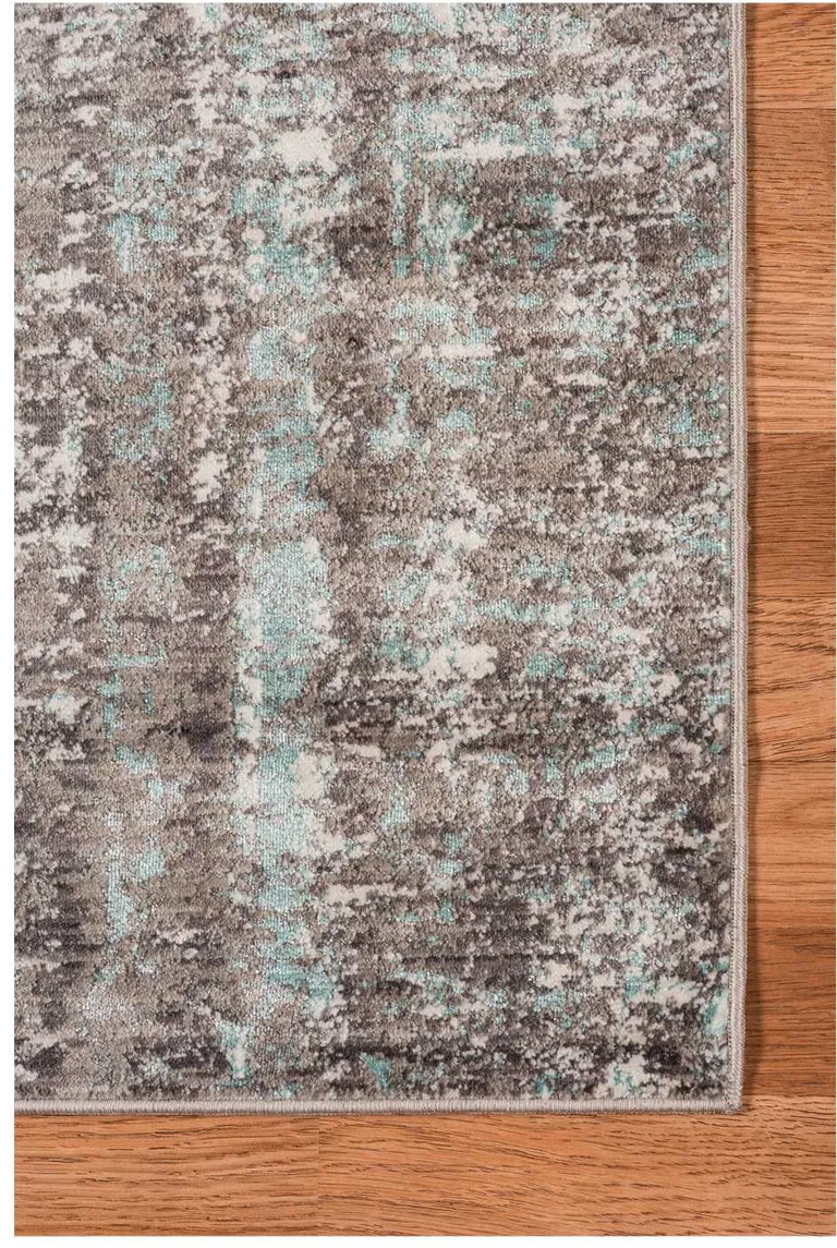 Gray  Polyester Area Rug Photo 5