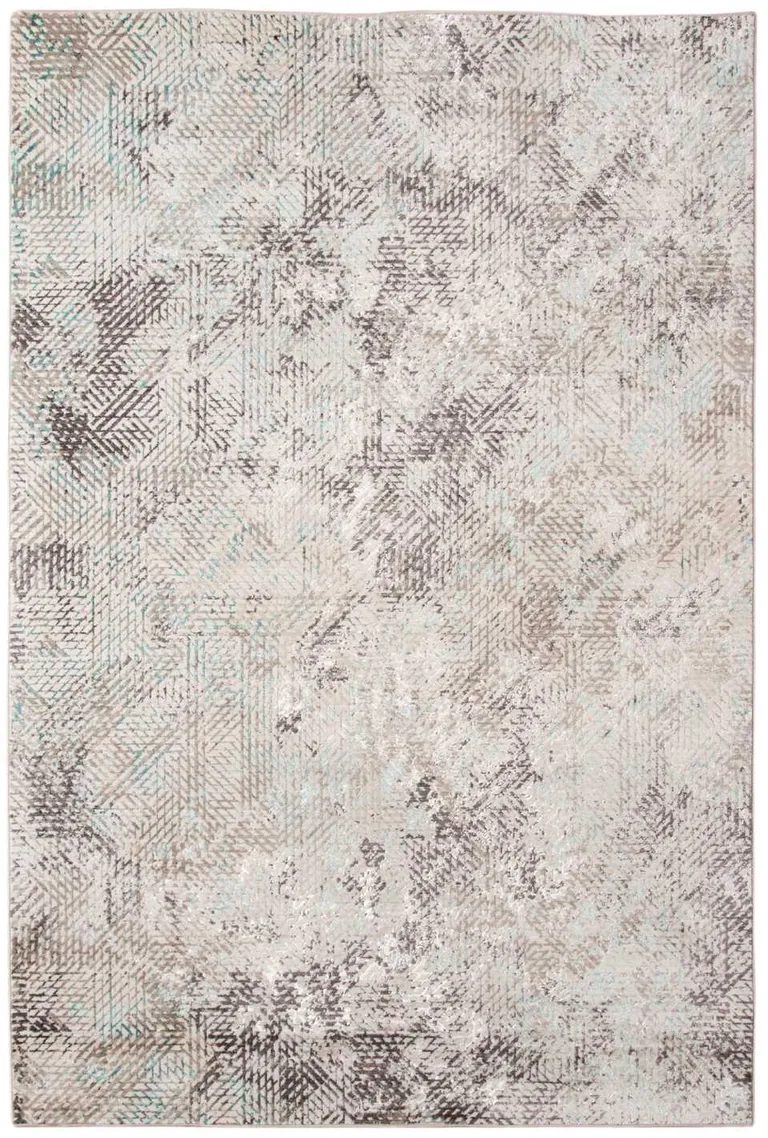 Gray  Polyester Area Rug Photo 1