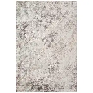 Photo of Gray  Polyester Area Rug