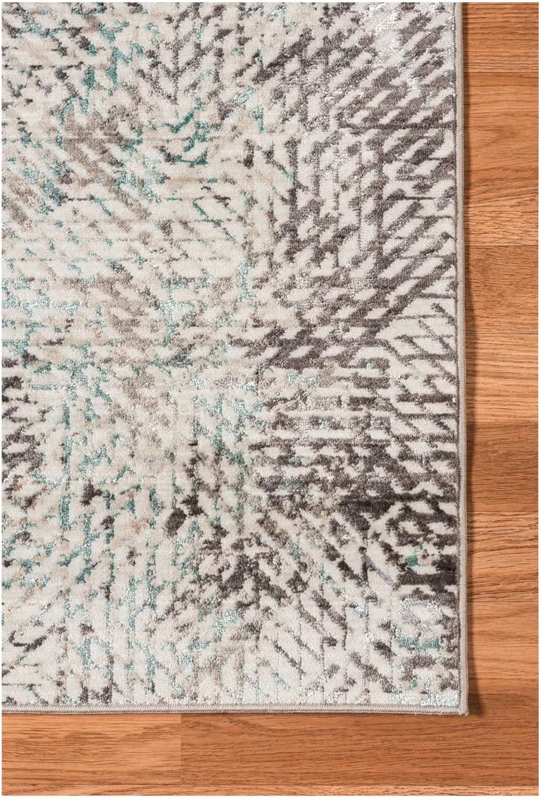 Gray  Polyester Area Rug Photo 5