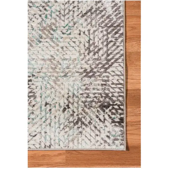 Gray  Polyester Area Rug Photo 5