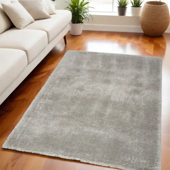 Gray Shag Area Rug Photo 1