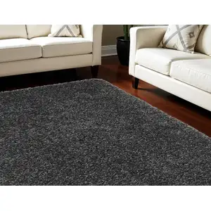 Photo of Gray Shag Area Rug