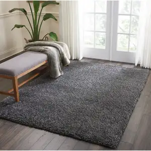 Photo of Gray Shag Area Rug