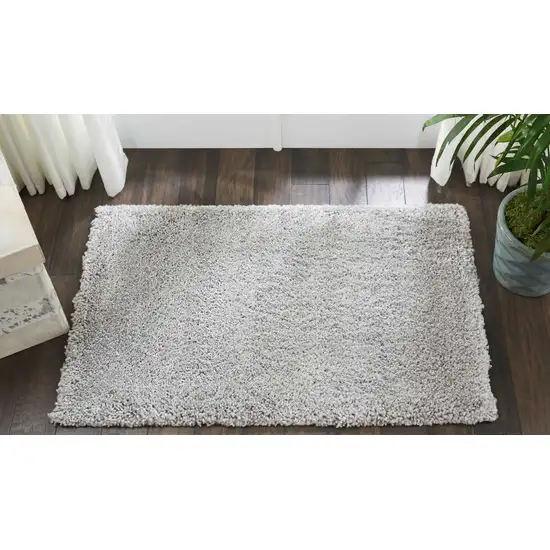 Gray Shag Distressed Area Rug Photo 6