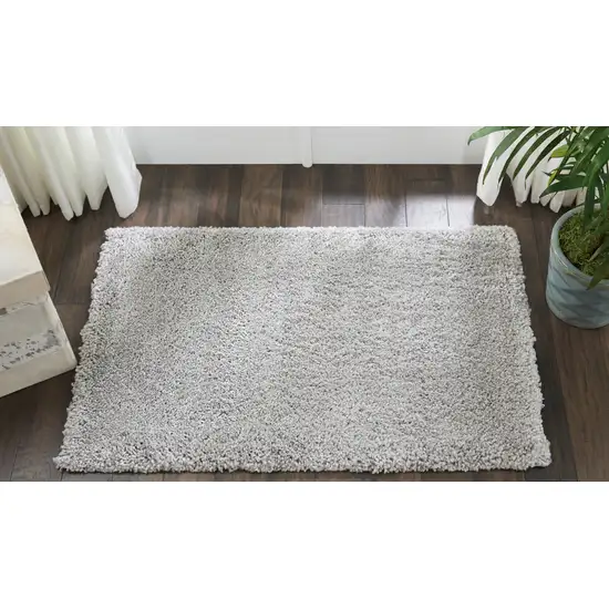 Gray Shag Distressed Area Rug Photo 7