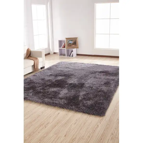 Gray Shag Hand Tufted Area Rug Photo 4