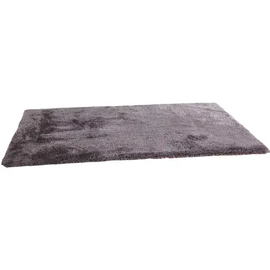 Gray Shag Hand Tufted Area Rug Photo 2