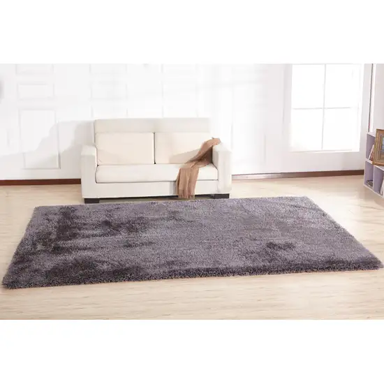 Gray Shag Hand Tufted Area Rug Photo 5