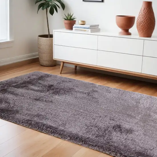 Gray Shag Hand Tufted Area Rug Photo 1