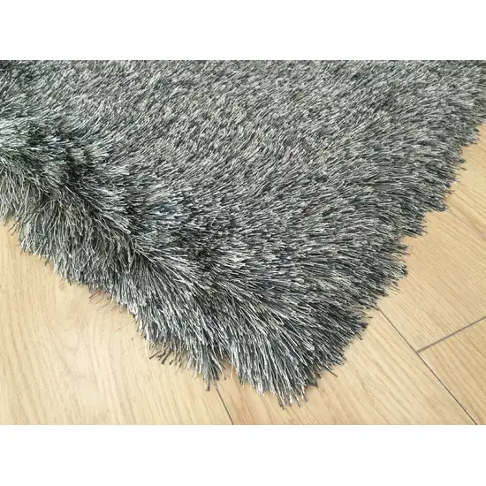 Gray Shag Hand Tufted Area Rug Photo 5