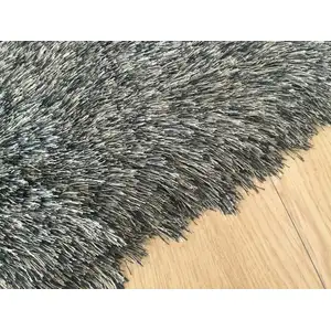 Photo of Gray Shag Hand Tufted Area Rug