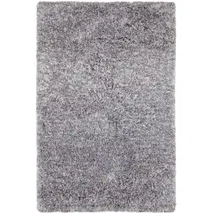 Photo of Gray Shag Hand Tufted Area Rug