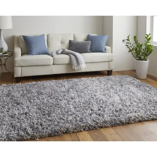 Gray Shag Hand Tufted Area Rug Photo 9